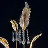6-Head Acrylic Crystal Feather Aisle Light