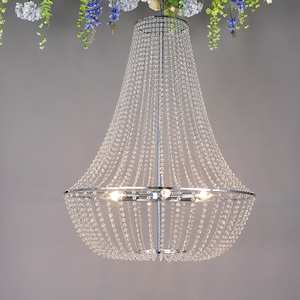 927-6 Style D Crystal Beaded Curtain Chandelier