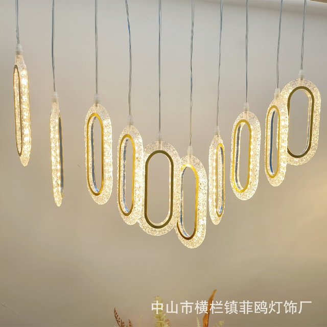 10-Head Acrylic Circular Track Pendant Light