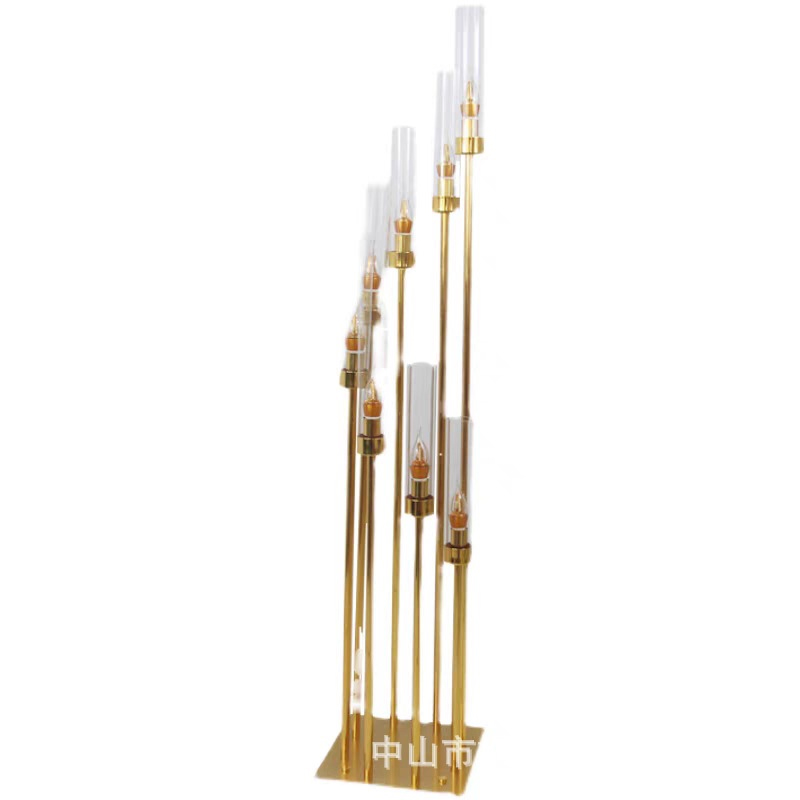8-Head Step-Up Aisle Light (New Iron Art Candle Holder)
