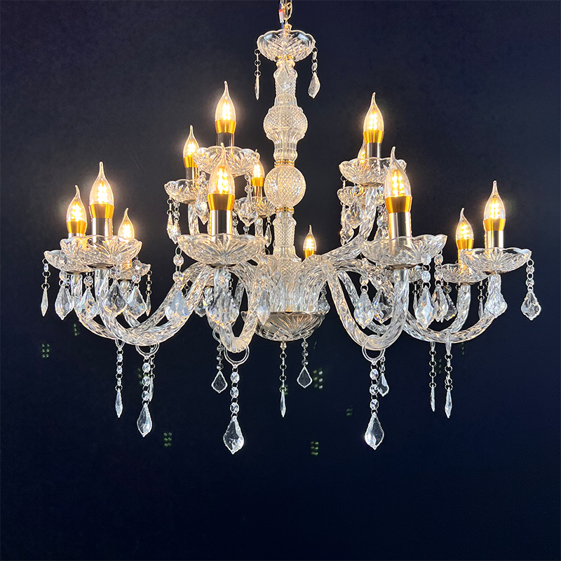 3022-10+5 Acrylic Chandelier