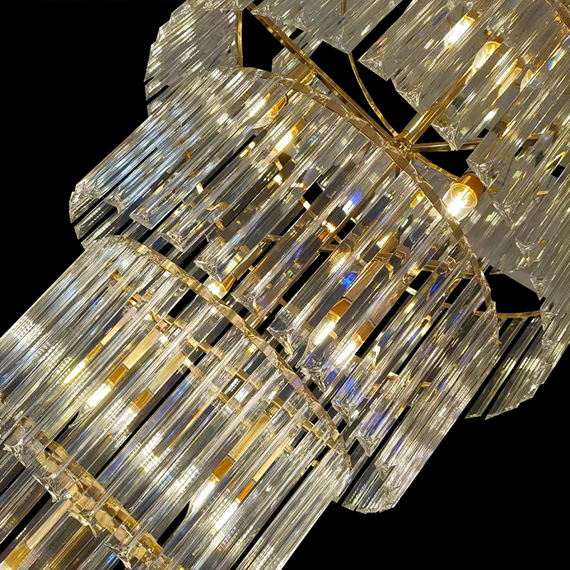 3013 7-Tier Ferris Wheel Crystal Strip Chandelier