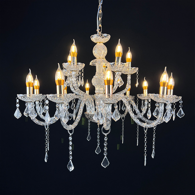 3010-10+5 Acrylic Chandelier