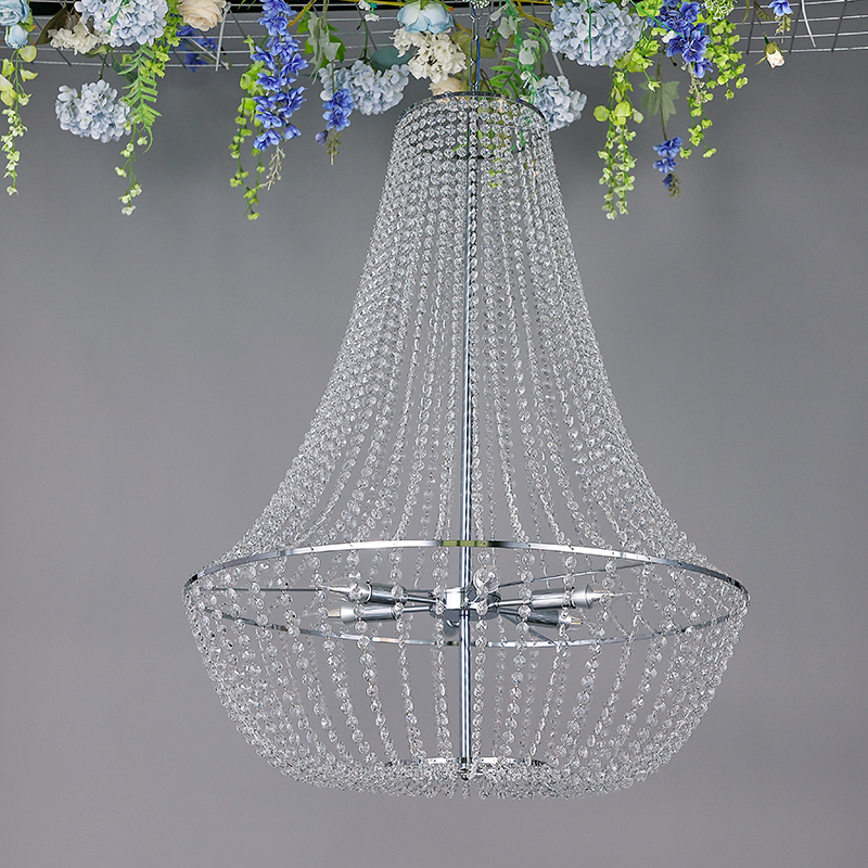 927-6 Style D Crystal Beaded Curtain Chandelier