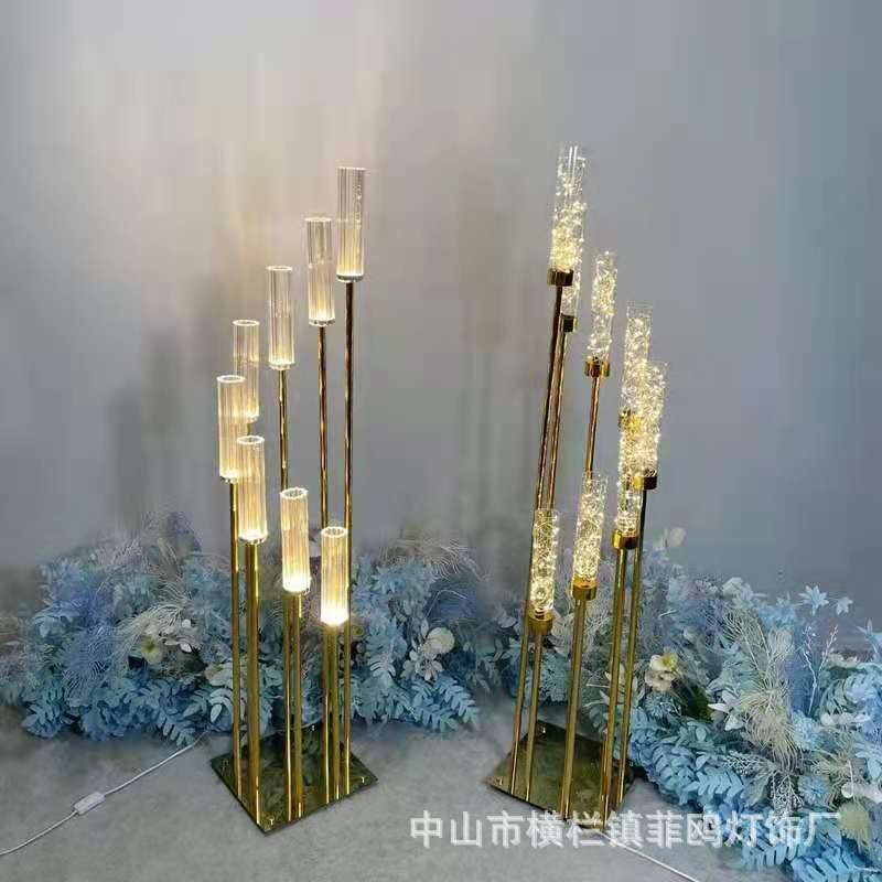 8-Head Step-Up Aisle Light (New Iron Art Candle Holder)
