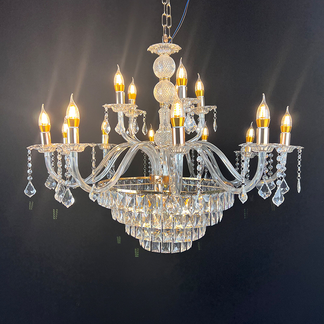3014-10+5 Acrylic Chandelier