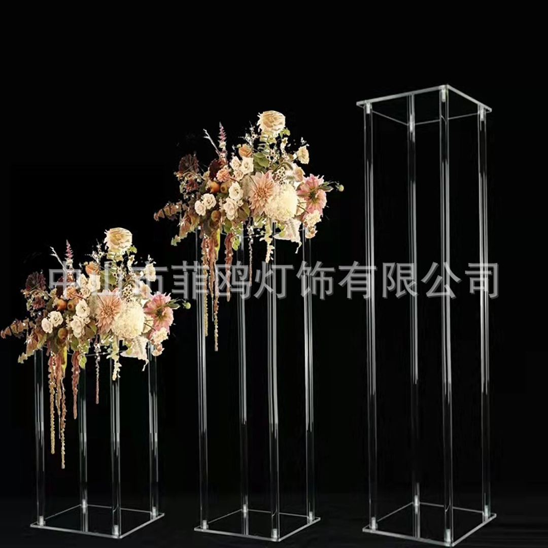 Custom Wedding Prop Acrylic Clear Vase Decorative Display
