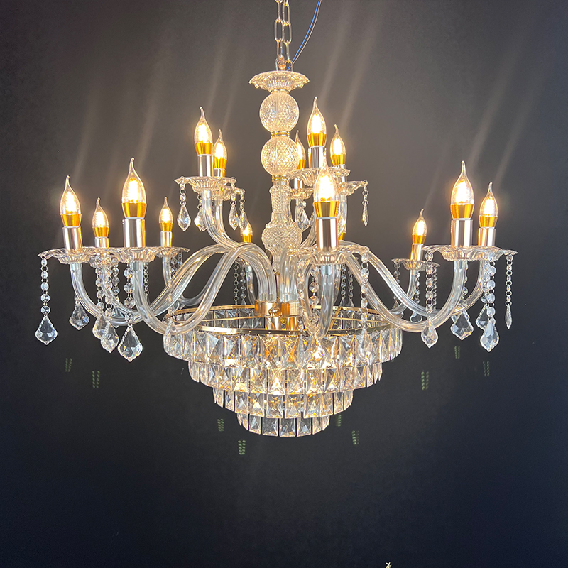 3014-10+5 Acrylic Chandelier