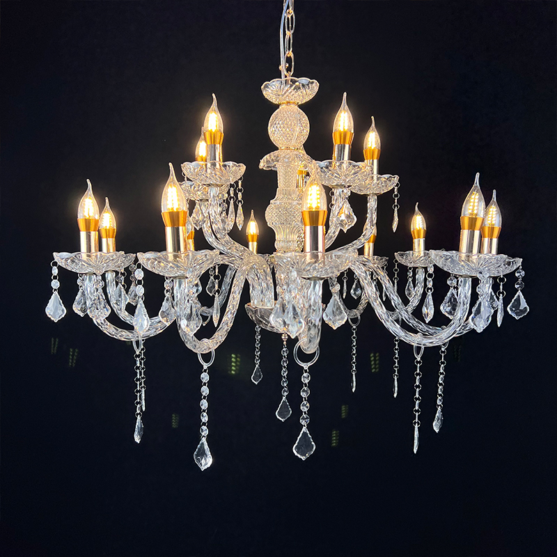 3010-10+5 Acrylic Chandelier