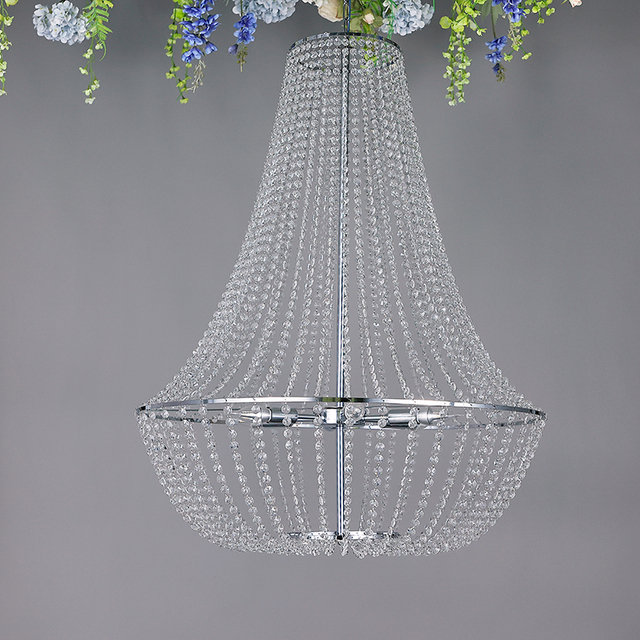 927-6 Style D Crystal Beaded Curtain Chandelier