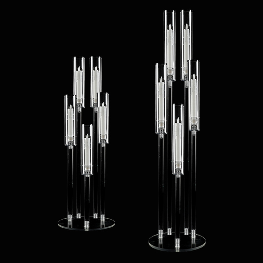 Acrylic Crystal Candle Holders