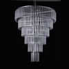 3017 Simple Style 6-Tier Crystal Strip Chandelier