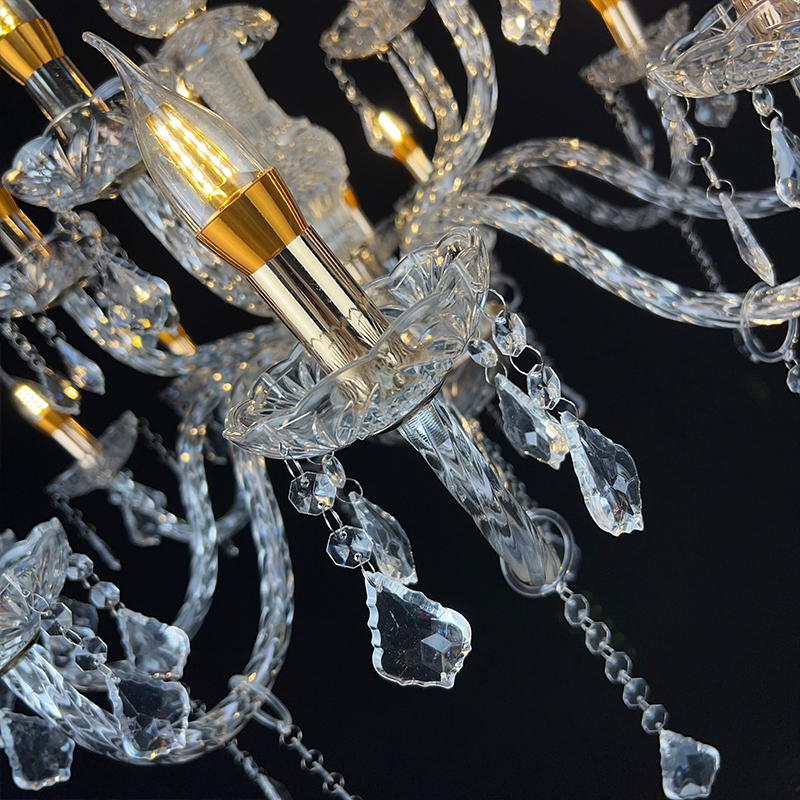 3010-10+5 Acrylic Chandelier