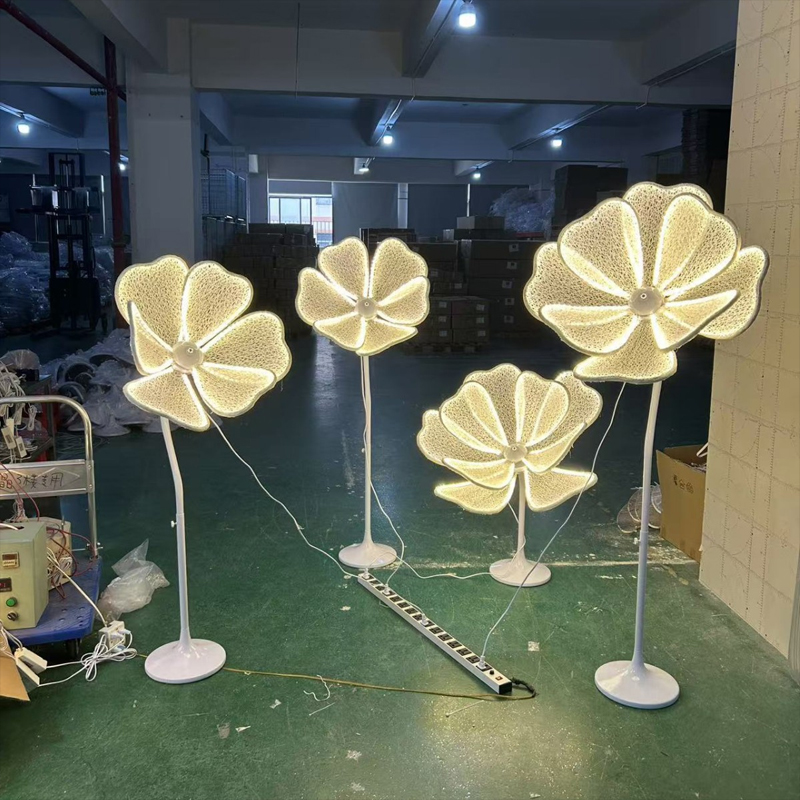 Wedding Prop Fabric Illuminated Peony Aisle Light