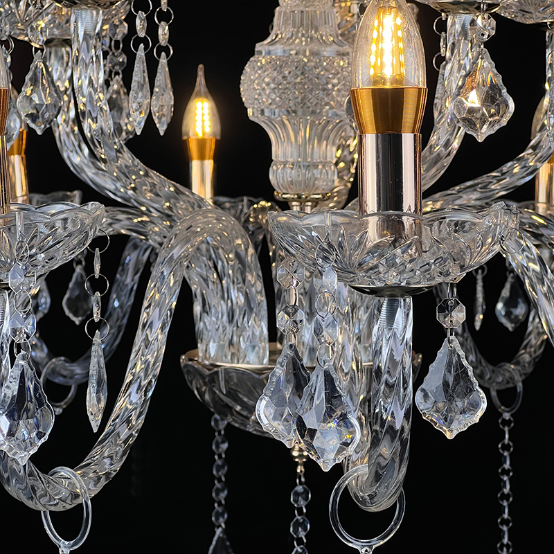 3010-10+5 Acrylic Chandelier