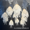 10-Head Magnolia Flower Pendant Light
