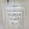 3017 Simple Style 6-Tier Crystal Strip Chandelier