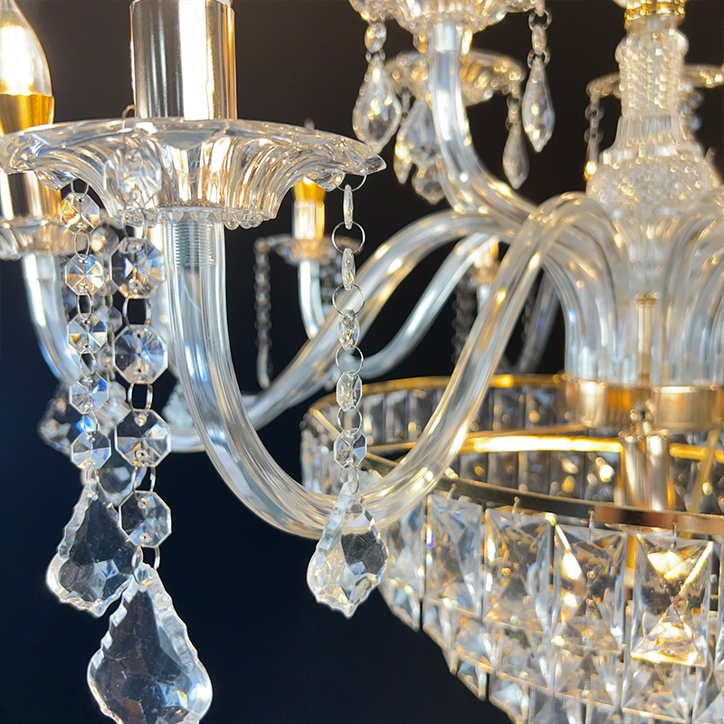 3014-10+5 Acrylic Chandelier